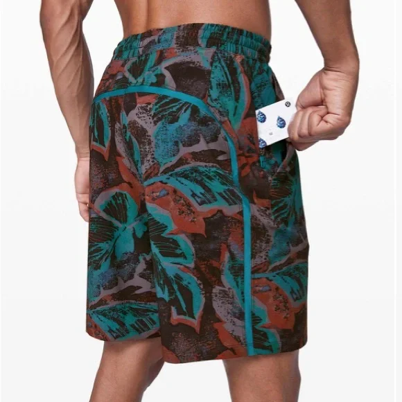 Lululemon Pace Breaker Short 9" *Linerless Tropical Shadow Shark Teal Multi Med - Picture 8 of 15